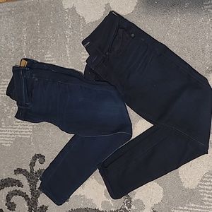 2 express midrise super soft legging dark denim jeans 4 short 4S